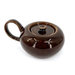 Russel Wright Steubenville American Modern Sugar Bowl w Lid Black Chutney